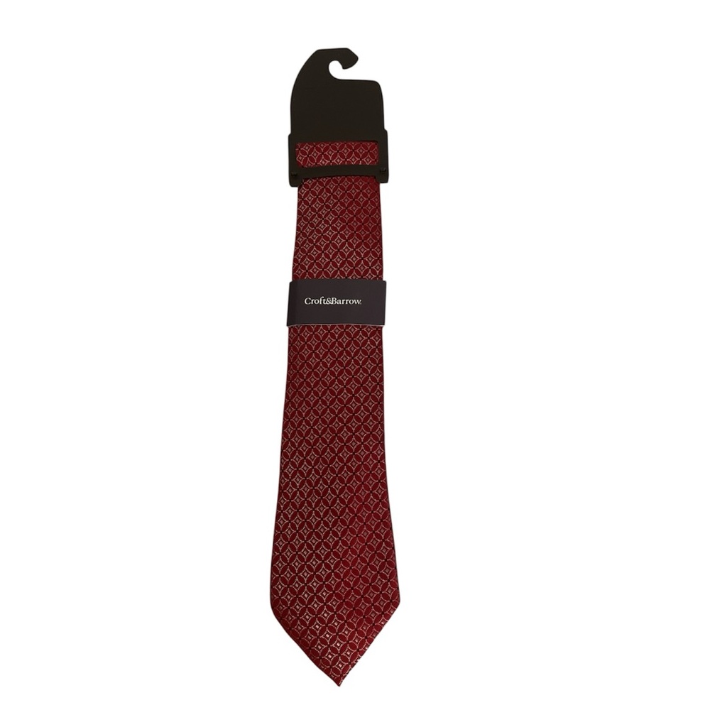Croft & Barrow Red Patterned Men's Tie